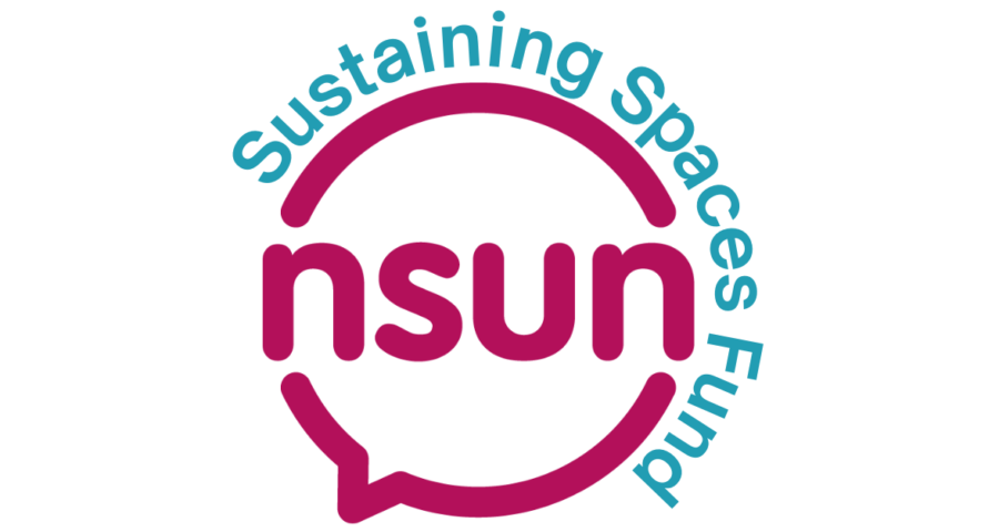 NSUN logo with the text 'sustaining spaces' above it in a semi circle